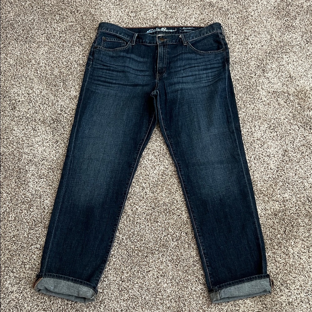 Eddie Bauer Dark Indigo Women's Boyfriend Jeans